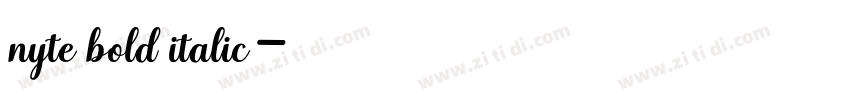 nyte bold italic字体转换